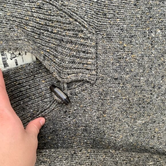VINTAGE Wool True Religion Sweater XL Gray - Picture 9 of 9